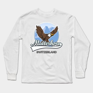 Matterhorn Switzerland travel logo Long Sleeve T-Shirt